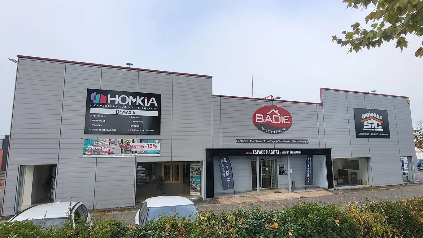 Devanture de l'agence d'Agen de Badie, votre expert chauffagiste agen
